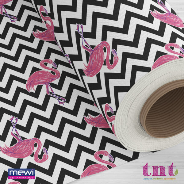 4220 – Flamingo fundo chevron rolo